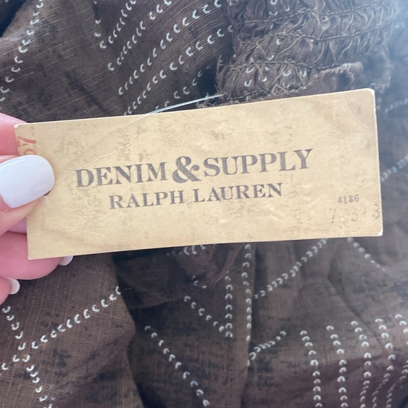 🆕Denim & Supply X Ralph Lauren Halter Tube Beaded Tassles Maxi Boho Dress Brown - Picture 7 of 12